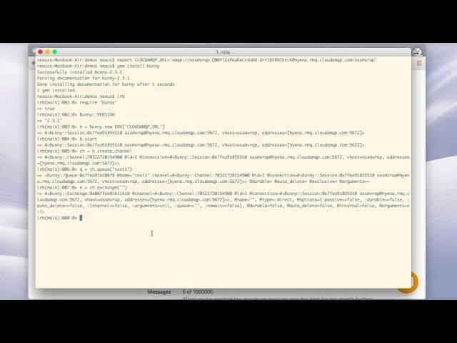 Getting Started with RabbitMQ and CloudAMQP: Ruby & bunny