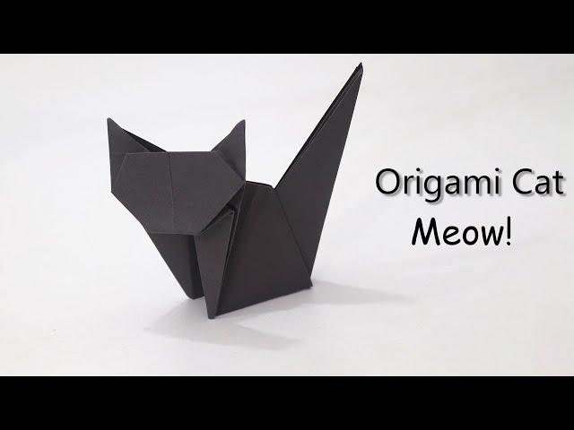 Cute Origami Cat - How to Fold a Paper Cat Easy