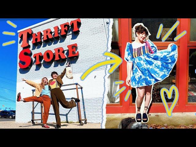 I drove 6 HOURS to go THRIFTING with @beepwrld ! thrift with me & thrift flip selkie DUPE