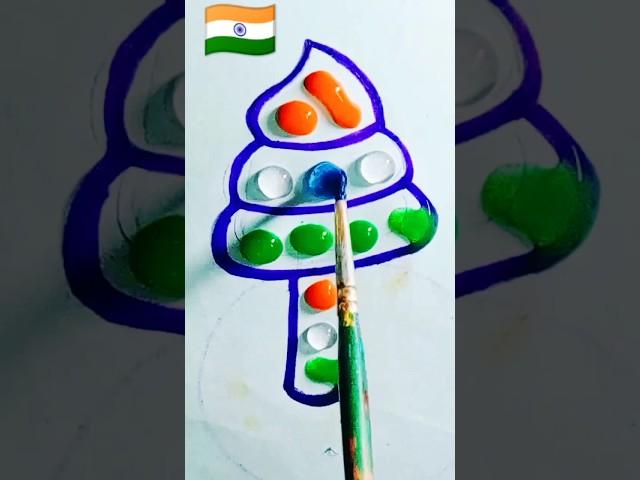 Indian flag drawing  independence day|| republic day drawing#shorts #art #flag