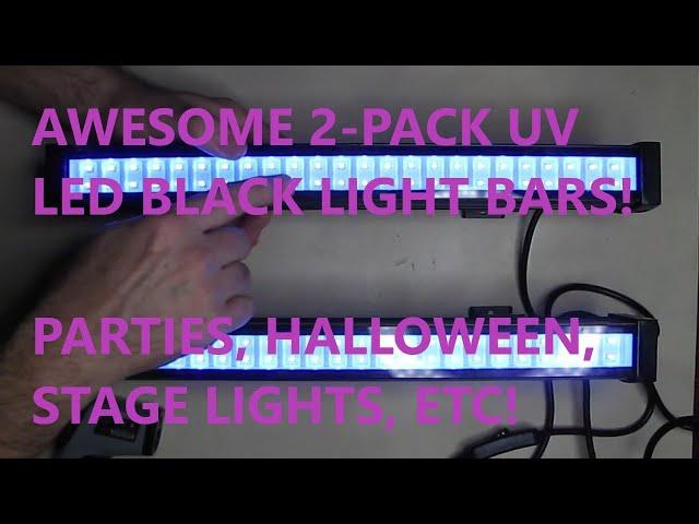 AWESOME FAISHILAN 2 Pack UV LED Black Light, 24W Blacklight Bar - Glow in The Dark! REVIEW