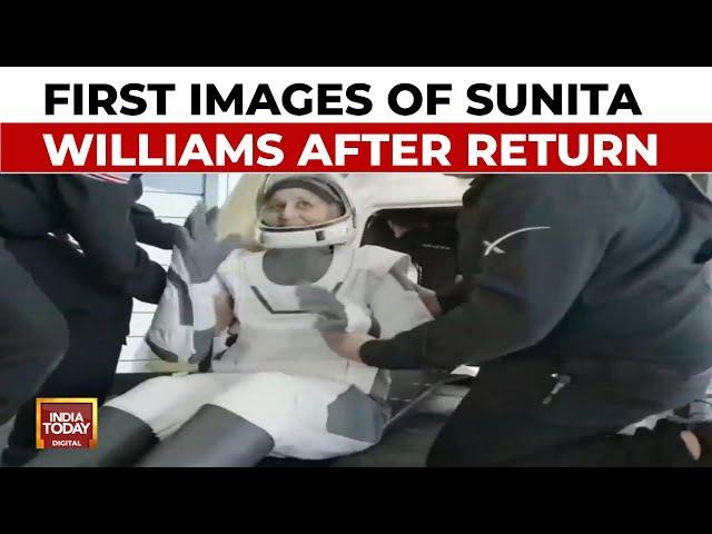 Sunita Williams Smiles And Waves At The Camera After Her Safe Return To Earth