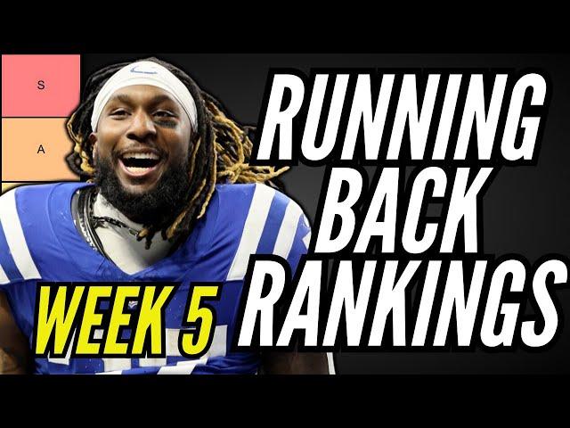 MUST START RBs for Week 5 Fantasy Football (Tier List)