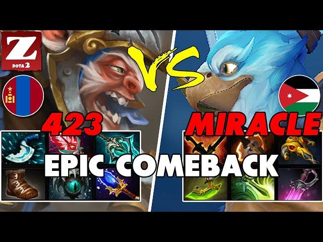 423 (MEEPO) vs MIRACLE (REZ) - Epic Battle Of Hard Carry Dota 2 Players - Z Dota 2 Channel