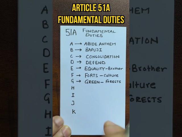 Trick to Remember Fundamental Duties #upsc #polity