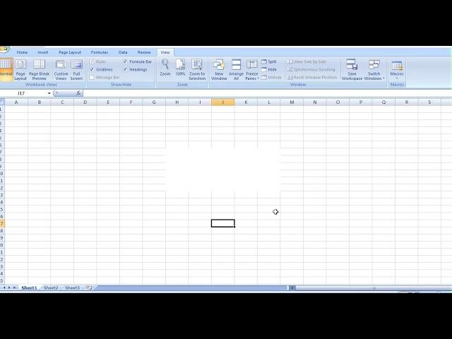 excel grid line missing !