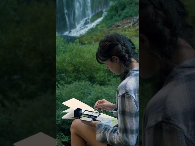 Painting A Waterfall in California #watercolorpainting #waterfall #artist #travel #watercolorart