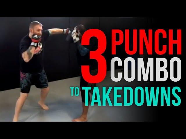 3 Punch Combo [Jab Cross Hook] To Single Leg Takedowns [MMA Flow]