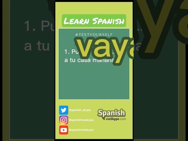  #learnspanish online and complete this exercise using IRÉ or VAYA. #spanish #learningspanish