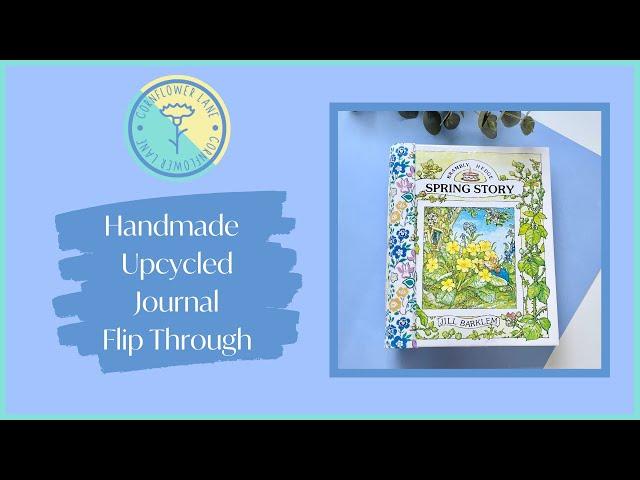 Handmade Upcycled Brambly Hedge Spring Story Journal Flip Through | Cornflower Lane | ad