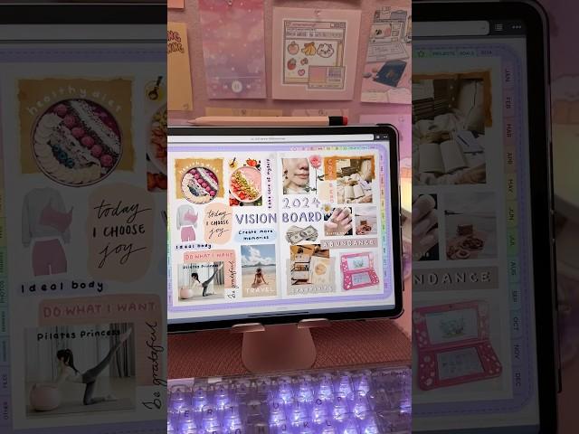 Make a vision board on my iPad ️ digital planner | apple pencil | digital journal with me