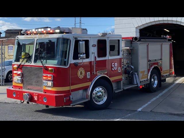 ⁴ᴷ Philadelphia Fire Department Engine 50 Responding { Federal Q + Horn }