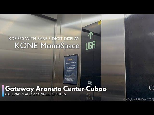 RARE 3-DIGIT DISPLAY | KONE MonoSpace Lift @ Gateway Mall Cubao [Bridge Lifts]