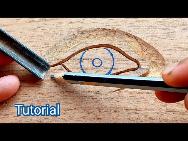 Wood carving tutorial for beginners || UP wood art