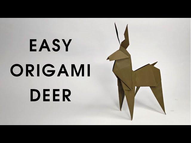 Easy origami DEER | How to make a paper Christmas deer