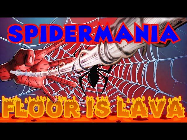 SPIDERMANIA FLOOR IS LAVA EXERCISE BRAIN BREAK FOR KIDS RUN CHASE LIKE GONOODLE FREEZE DANCE JUST