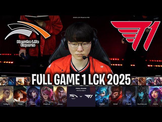 FAKER vs ZEUS HYPE! - HLE vs T1 GAME 1 LCK ROAD TO MSI | HANWHA LIFE vs T1 G1 LCK 2025