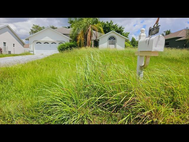 His Family ABANDONDED Him!  So His Neighbors Became His Family!  OVERGROWN LAWN TRANSFORMATION