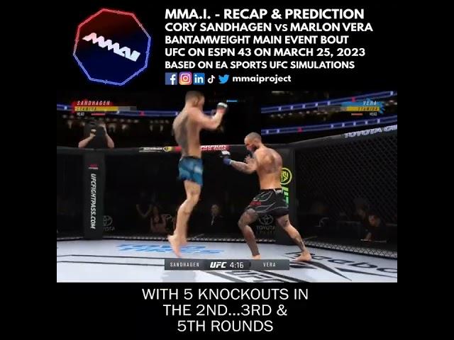  UFC on ESPN 43 BW Cory Sandhagen Marlon Vera Fight Simulation Recap & Prediction San Antonio