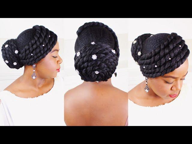 FAUX UPDO ON NATURAL HAIR - BRIDAL HAIRSTYLES by Yasser K