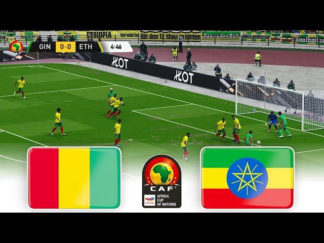 GUINEA vs ETHIOPIA  CAF AFRICA CUP 2025 MOROCCO QUALIFICATIONS  FOOTBALL GAMEPLAY HD