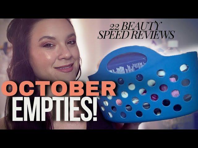 OCTOBER BEAUTY EMPTIES: 22 Beauty Speed Reviews | Fenty Skin, ABH, Youth to the People, Kiehls, etc!