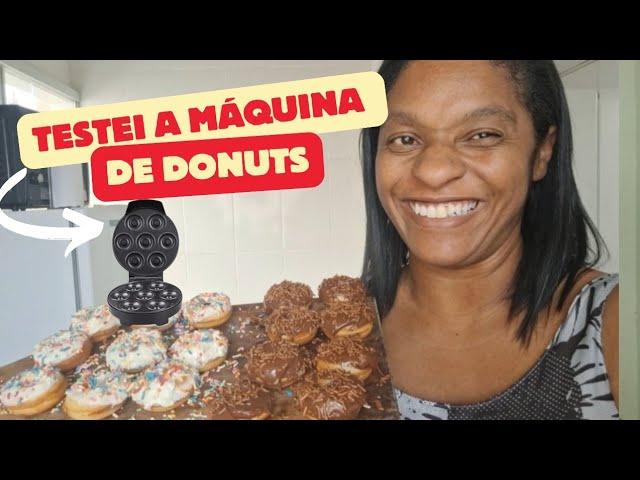 TESTEI a MÁQUINA de DONUTS-  RECEITA RÁPIDO E FÁCIL DE FAZER- DONUTS QUE FICA PRONTA EM 7 MINUTOS