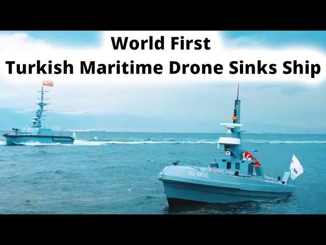 World First : Turkish Maritime Drone Albatros Sinks Ship