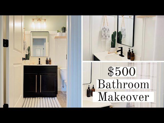 $500 Bathroom Makeover l DIY Small Bathroom Upgrade l Great Amazon Finds l Silent Vlog