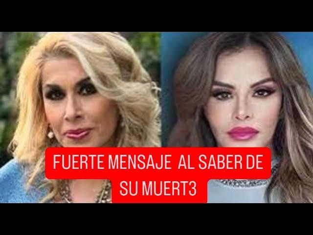 Lucía Méndez ENVÍA CONTUNDENTE MENSAJE TRAS MU3RTE DE DULCE