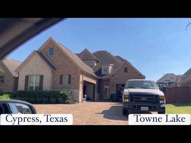 Towne Lake in Cypress, Texas. Driving tour.