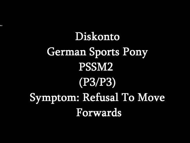 Symptoms Of PSSM2- Refusal To Move Forwards (Diskonto)