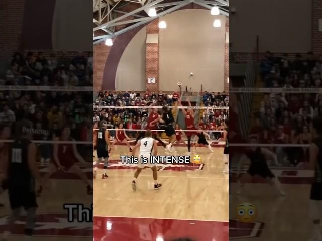 INSANE volleyball rally. 