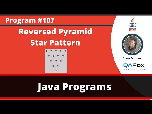 Java program to print the reversed pyramid star pattern