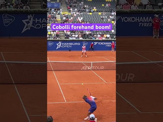 Flávio Cobolli forehand goes into overdrive to break Zhizhen Zhang #tennis #atp