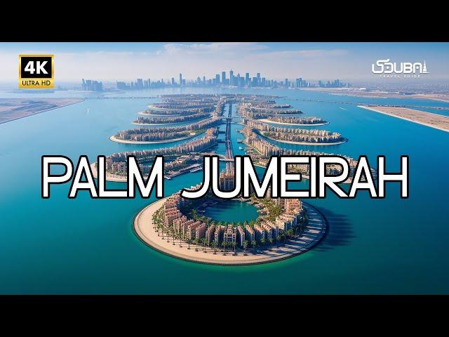 Palm Jumeirah Dubai 4K Virtual Drone Tour | Atlantis, West Palm Beach & Aerial Drive 2024