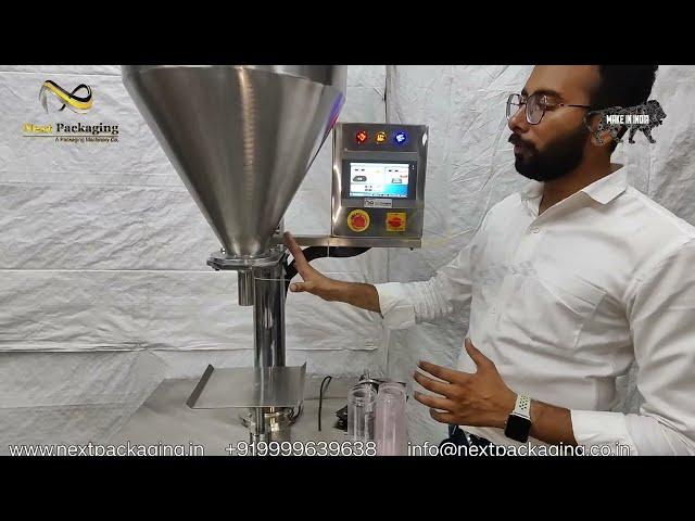 Semi auto auger filling machine | Powder filling machine load cell and servo based | powder packing