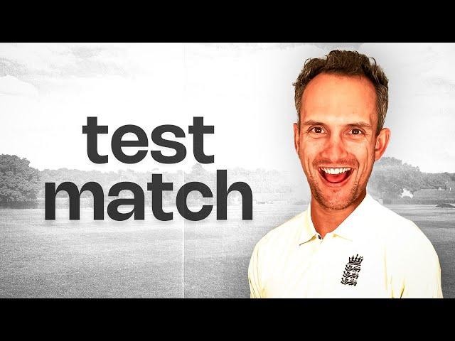 I Played In My First Ever TEST MATCH | Can I Score 100 in 2 Innings?