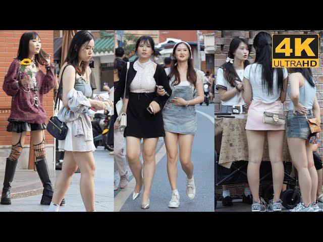 【4K HDR】Hot Chinese Pretty Girls Leading Fashion in Guangzhou | China Walking Tour