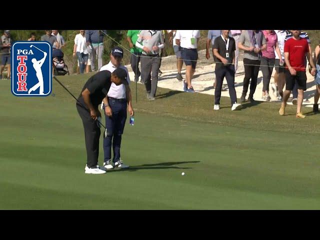 Tournament host Tiger Woods teases Justin Thomas at Hero World Challenge 2019