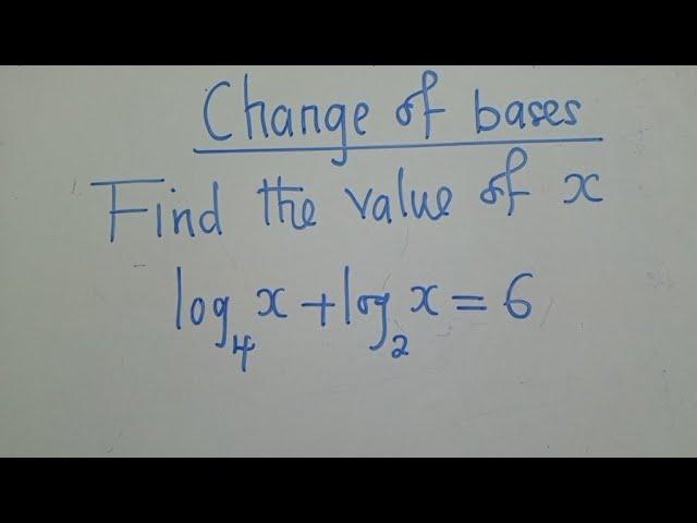 Change of Base, Logarithm