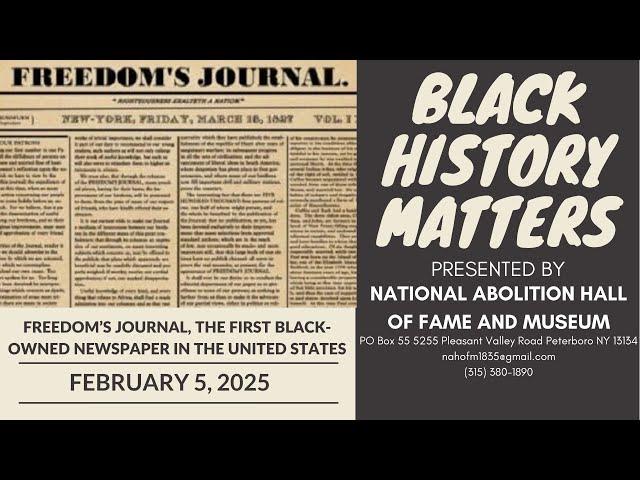 The First Black-Owned Newspaper: Freedom’s Journal