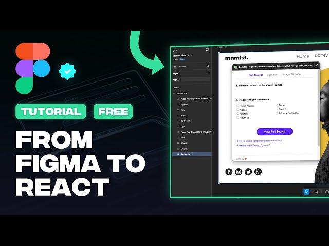 How to Turn Figma to React Code For Free In 1 Minute (2025)