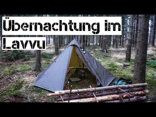 Übernachtung mit Lavvu und DIY Zeltofen | Hot Tent | Solo Overnighter