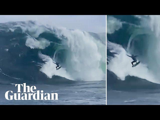 Wipeout: surfer Mikey Brennan survives massive Shippies hit in Tasmania