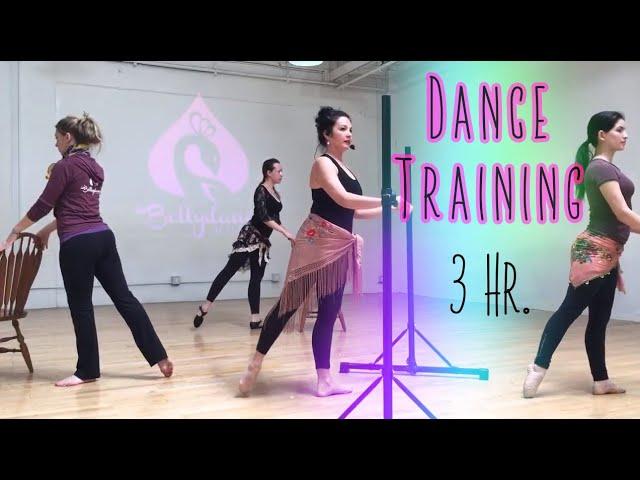 3 Hour Beginner Belly Dance Training | Yoga Stretch | Learn how to Shimmy