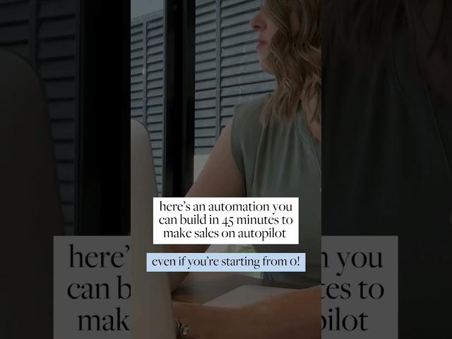 Here's an automation you can build in 45 minutes to make sales on autopilot