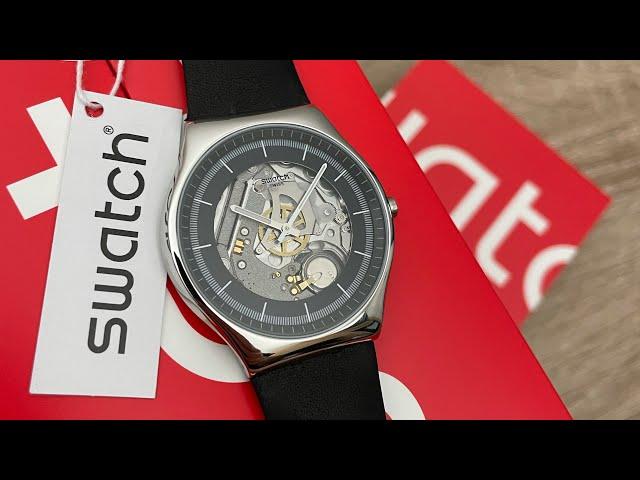 Swatch Black Skeleton Watch SS07S115 (Unboxing) @UnboxWatches