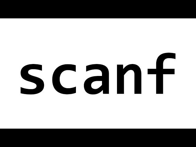 scanf in 5 Minuten erklärt