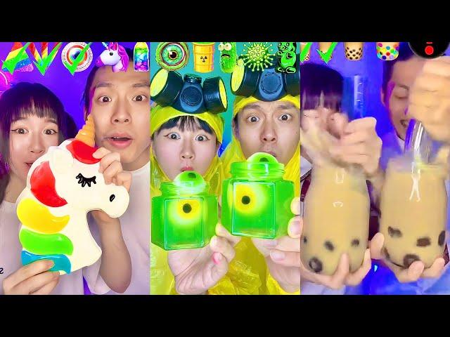 Extreme Spicy Emoji Food Challenge ASMR Compilation! Bubble tea (Part1)